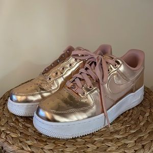 Rose Gold Nike Air Force 1